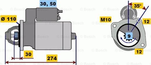 BOSCH 0 001 218 174 - Starteris autodraugiem.lv