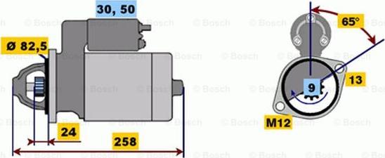 BOSCH 0 001 218 173 - Starteris autodraugiem.lv