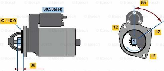 BOSCH 0 001 218 822 - Starteris autodraugiem.lv