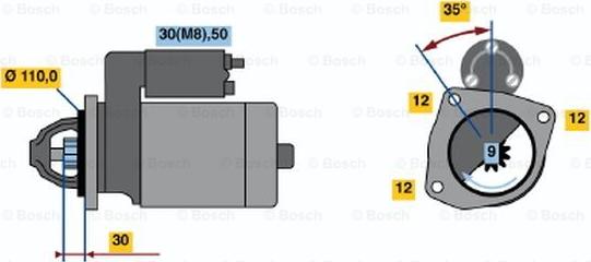 BOSCH 0 001 218 703 - Starteris autodraugiem.lv