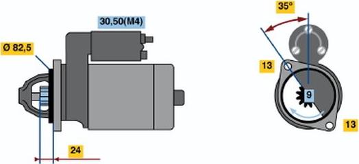 BOSCH 0 001 218 776 - Starteris autodraugiem.lv