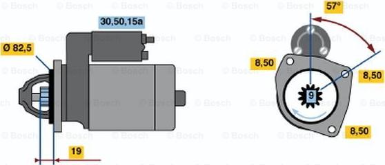 BOSCH 0 001 212 400 - Starteris autodraugiem.lv