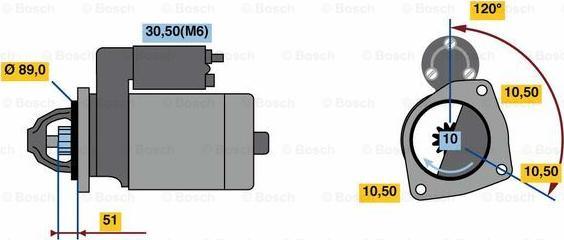 BOSCH 0 001 263 024 - Starteris autodraugiem.lv