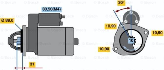 BOSCH 0 001 231 008 - Starteris autodraugiem.lv