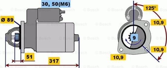 BOSCH 0 001 231 002 - Starteris autodraugiem.lv