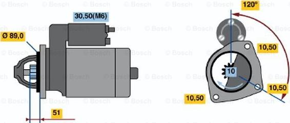 BOSCH 0 001 231 039 - Starteris autodraugiem.lv