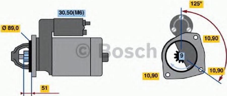 BOSCH 0 001 231 032 - Starteris autodraugiem.lv