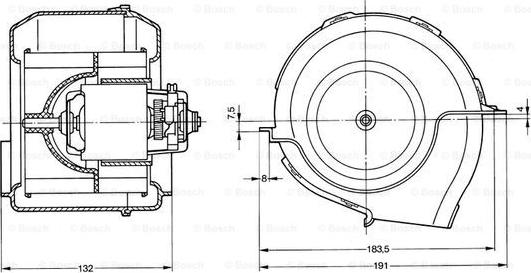 BOSCH 0 130 063 804 - Elektromotors, Salona ventilācija autodraugiem.lv