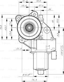 BOSCH 0 130 822 493 - Elektromotors, Stikla pacēlājs autodraugiem.lv