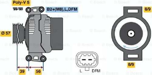BOSCH 0 124 415 009 - Ģenerators autodraugiem.lv