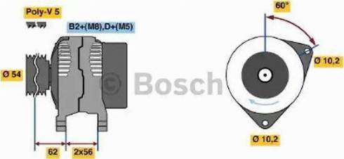 BOSCH 0 124 515 085 - Ģenerators autodraugiem.lv