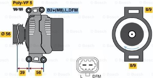 BOSCH 0 124 425 061 - Ģenerators autodraugiem.lv