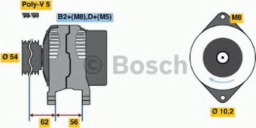 BOSCH 0 124 425 006 - Ģenerators autodraugiem.lv