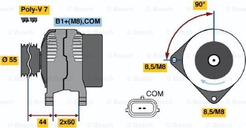 BOSCH 0 124 425 039 - Ģenerators autodraugiem.lv