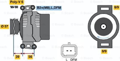 BOSCH 0 124 425 026 - Ģenerators autodraugiem.lv