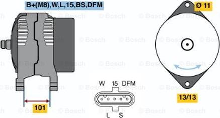 BOSCH 0 124 555 020 - Ģenerators autodraugiem.lv