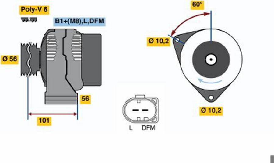 BOSCH 0 124 515 048 - Ģenerators autodraugiem.lv