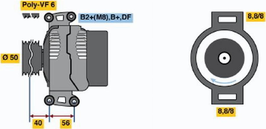 BOSCH 0124515084 - Ģenerators autodraugiem.lv