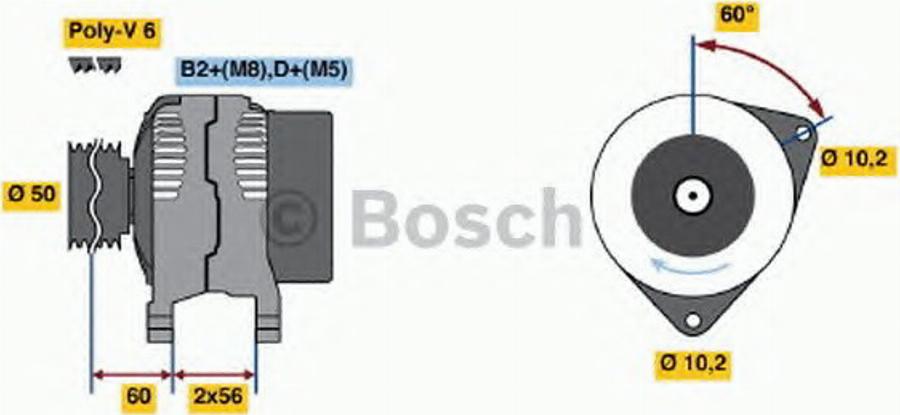 BOSCH 0 124 515 080 - Ģenerators autodraugiem.lv