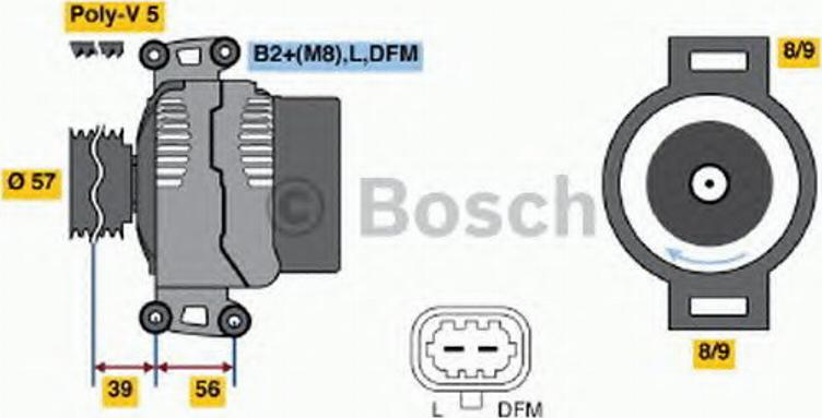 BOSCH 0 124 515 033 - Ģenerators autodraugiem.lv