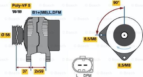BOSCH 0 124 515 026 - Ģenerators autodraugiem.lv