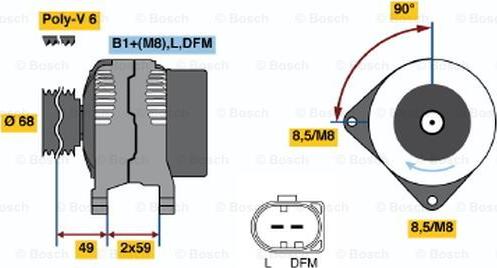 BOSCH 0 124 515 021 - Ģenerators autodraugiem.lv