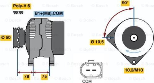 BOSCH 0 124 515 105 - Ģenerators autodraugiem.lv