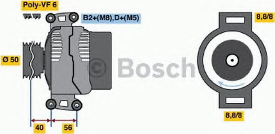 BOSCH 0 124 515 118 - Ģenerators autodraugiem.lv