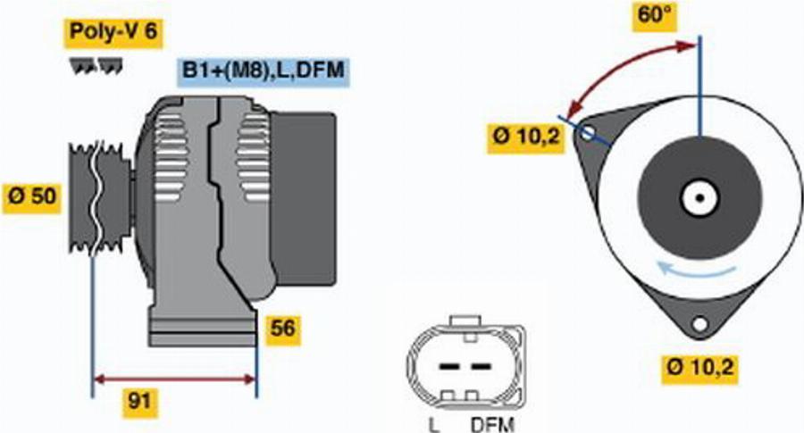 BOSCH 0124515132 - Ģenerators autodraugiem.lv