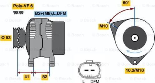 BOSCH 0 124 525 057 - Ģenerators autodraugiem.lv