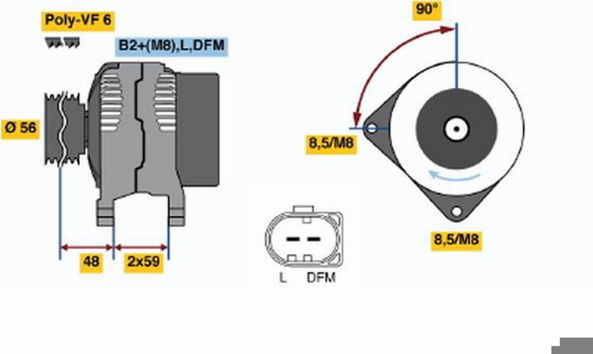 BOSCH 0124525067 - Ģenerators autodraugiem.lv