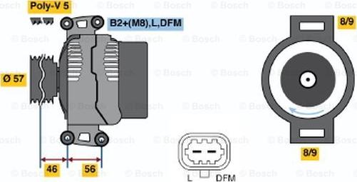 BOSCH 0 124 525 086 - Ģenerators autodraugiem.lv