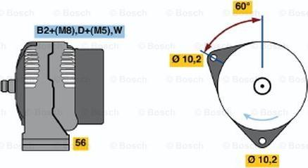 BOSCH 0 124 615 041 - Ģenerators autodraugiem.lv