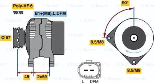 BOSCH 0 124 615 038 - Ģenerators autodraugiem.lv