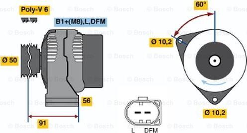 BOSCH 0 124 615 020 - Ģenerators autodraugiem.lv