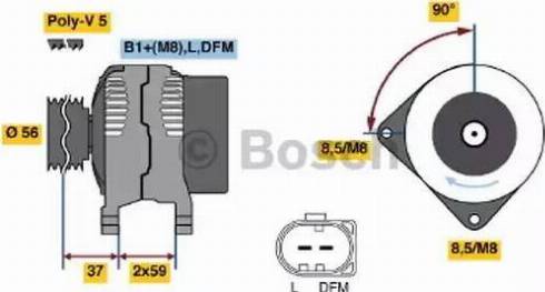 BOSCH 0124615021 - Ģenerators autodraugiem.lv
