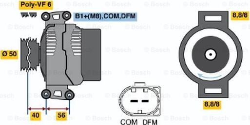 BOSCH 0 124 625 022 - Ģenerators autodraugiem.lv