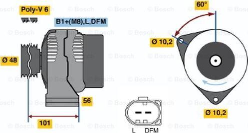 BOSCH 0 124 515 045 - Ģenerators autodraugiem.lv