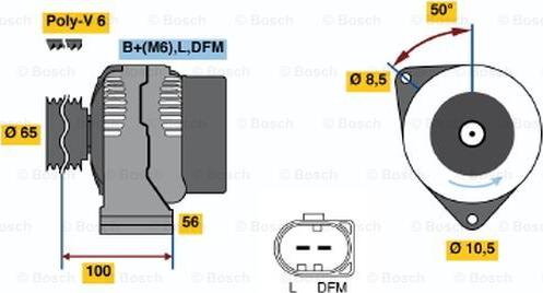 BOSCH 0 124 325 006 - Ģenerators autodraugiem.lv