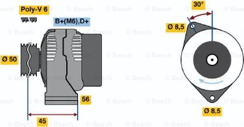 BOSCH 0 124 325 117 - Ģenerators autodraugiem.lv