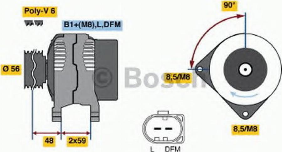 BOSCH 0124325138 - Piedziņas skriemelis, Ģenerators autodraugiem.lv