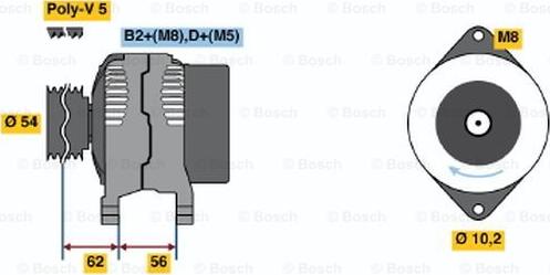 BOSCH 0 124 515 004 - Ģenerators autodraugiem.lv