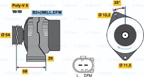 BOSCH 0 124 225 020 - Ģenerators autodraugiem.lv