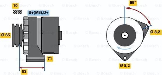 BOSCH 0 120 469 993 - Ģenerators autodraugiem.lv