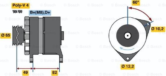 BOSCH 0 120 469 848 - Ģenerators autodraugiem.lv