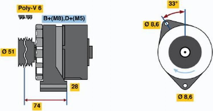 BOSCH 0120468033 - Ģenerators autodraugiem.lv