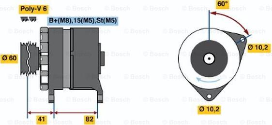 BOSCH 0 120 468 128 - Ģenerators autodraugiem.lv