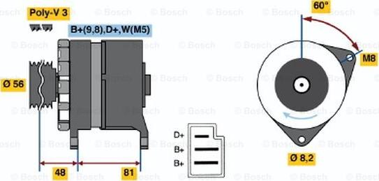 BOSCH 0 120 488 189 - Ģenerators autodraugiem.lv