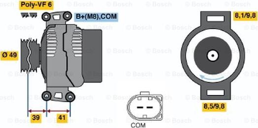 BOSCH 0 121 715 112 - Ģenerators autodraugiem.lv