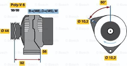 BOSCH 0 123 540 002 - Ģenerators autodraugiem.lv